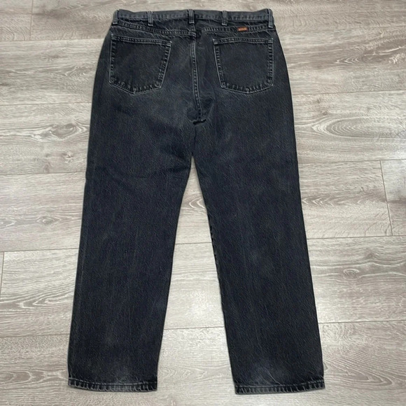 Rustler Regular Fit Straight Leg Black Wash Jeans 38X30 - Picture 13 of 14